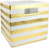 DII Hard Sided Collapsible Polyester Cube Storage Collection, 11x11x11, Gold