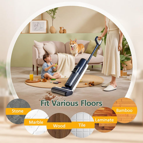 2+4 Pack S5/ S5 Set S5/ S5 2 Pack 4 Pack Pro Brush Roller and HEPA Filter Compatible with Tineco Floor ONE Floor One