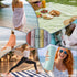 OZ 100% 72"x40" Packable PARK & Turkish Beach Towels Oversized Cotton Quick-Dry Absorbent Sand-Free Blanket Extra Large