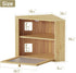 Vellzeyce Countertop,Large-Capacity Countertop Bamboo Bread Box for Kitchen Corner Bread Storage Container, Double