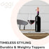 OGGI Copper Plated Bottle Stopper Set of 2 - Stylish Wine Saver Stoppers with Airtight Levers
