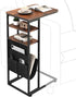 C Shaped End Table 28"(H) 3-Tier C Table with Storage Bag, Under