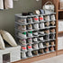 6-Tier Closet, Thickening Cubby Shoe Rack, Free Combination Shoe Organizer for Free Standing Shoe Tower, Stackable