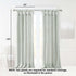 Madison Park Emilia Faux Silk Curtain, 120"L x 50"W, Dusty Aqua, Room Darkening, DIY Twist Tab Top