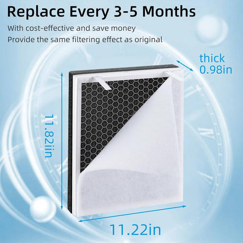 Vital 100 HEPA Filter Replacement, Compatible with LEV.OIT Vital 100-RF, 1 Pack