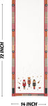 72 Inches 100% Folkulture Christmas Table Runner Long | Cotton Boho Plaid for Xmas Dining, Coffee Tables,Boho Decor |