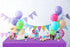 DecorRack 2 Rectangular Tablecloths - BPA-Free Plastic 54 x 108 inch Dining Table Cover for Parties, Purple (2 Pack)