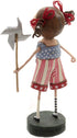 Lori Mitchell American Belle Polyresin Pinwheel, USA Stars and Stripes 12277
