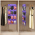 Closet 24 Dual Sided Hanging Shoe Organizer for with Rotating Hanger Hanging Shoe Rack Holder with Large Pockets