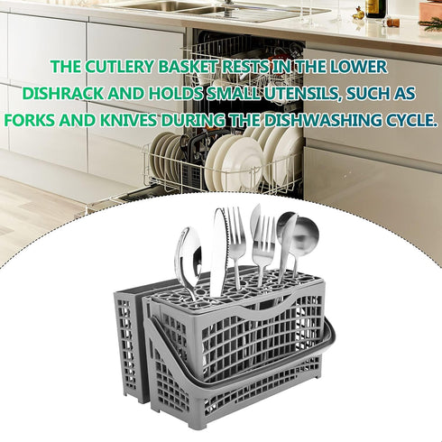 Cenipar Universal Dishwasher Silverware Replacement, 2 in 1 Utensil Basket with Handle