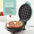 Elite Gourmet EWM013M# Mini Electric Waffle Maker, 5-inch Nonstick Cooking Surface for Belgian Waffles, Mint