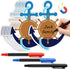 Treela 11 Pcs Cruise Ship Door Decorations Set, Nautical Anchor Car Magnets with Paint Pens for Carnival Cruise Decor