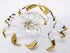 6" WitnyStore Clear Gold Crab Artistic Blown Glass Figurine Premium Hand-Blown Statue Tabletop Decoration Unique