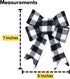 12-Pack Iconikal Black Gingham Decorative Bows, 5 x 7 inches (White Buffalo Plaid)