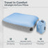 14" 18" COCOON- Premium - Ultralight AirCore Pillow - Inflatable Camping and Travel Pillow - Medium x (Light Blue)