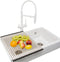Roll Up Dish Drying Rack, 21" x 16", Over The Sink Foldable SUS304 Stainless Steel Dish Drying Rack