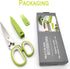 2023 Updated Herb Scissors Set - 5 Blades and Cover for Cutting Lettuce, Cilantro, Green Onion, and Paper