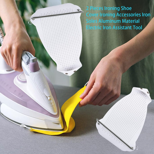 FQTANJU 2 Pcs Ironing Shoe Cover - Ironing Accessories for Electric Iron Sole Quick Install Cover