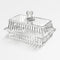 Clear Glass Butter Dish with Lid, Covered Crystal Butter Holder Container for