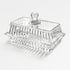 Clear Glass Butter Dish with Lid, Covered Crystal Butter Holder Container for