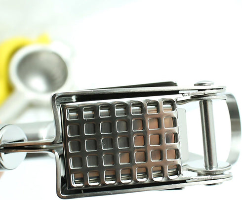 Premium Garlic Press with Hanging Hook & Cleaning Brush, Commercial Grade Stainless Steel (GP0001)