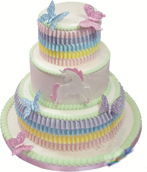2 Pieces Border Silicone Fondant Baking Cake Molds - Pleated Lace Waves Mold for Cake Decorating, Sugarcraft,