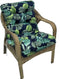 Floral Outdoor Chair Cushions Waterproof Tufted High Back Wricker Chair Cushion with