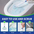 BOOMJOY Disposable Toilet Brush Set with 15 Wand Refills, Toilet Bowl Cleaner Wand with Holder for Bathroom