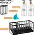 Set 2 Pack 16.9oz Set Cisily Kitchen Dish Soap Dispenser with Black Sponge Holder and Clear Glass, Dish Soap Dispensers