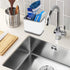 KeFanta Sink Counter Caddy – Plastic Dish Sponge Holder with Drain Tray, Kitchen Organizer (White)