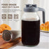 Cold Brew Coffee Maker Pitcher, 64 OZ Heavy Duty Glass Mason Jar, Stainless Steel Infuser Filter