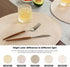 FunWheat Round Braided Placemats Set of 6, 15 inch Non-Slip Washable Table Mats for Dining Tables (Beige, 6pcs)