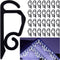 Vikdio 30 Pcs Black Gutter Hooks for Christmas Lights, Holiday Light Clips for