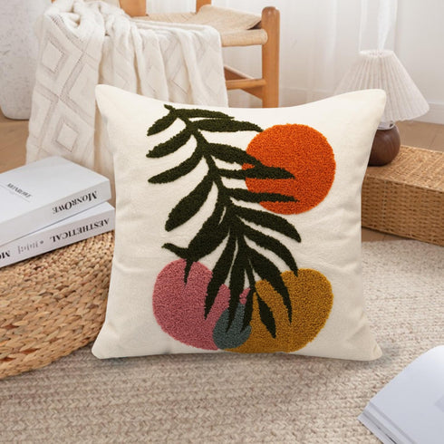 18x18 1PC) Boho Decorative Throw Pillow Covers Textured Mid Century Modern Pillow Covers Aesthetic Abstract Geometric