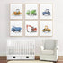 Joocrise Set 6 8x10 Inch Boys Truck Wall Art of Truck Vehicle Canvas Wall Decor Toddler Construction Wall Art