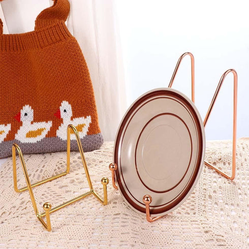 Plate Display Stands, Iron Easel Holder for Picture, Photo, Decorative Plate Dish, Tabletop Art, Metal Frame
