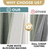 84 Inches 100% Grommet 2 H.VERSAILTEX Bedroom Curtains Blackout, Sage Green Linen Blackout Curtains Long, Blackout