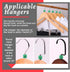 Swpeet 150Pcs Green Plastic Clothes Hanger Size Markers Assortment Kit, XL