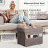300 lbs, 17x13x13IN Ottoman with Storage, Folding Soft Fur Ottoman Foot Rest Stool with Thicker Furry Padded Seat.