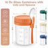 4 Pack 16 Oz DRKIO Glass Overnight Oats Containers with Lids and Spoons Mason Jars for Overnight Oats Jars Leak Proof