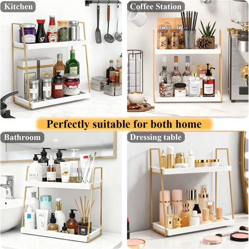 2087 Countertop, 2 Countertop, Coffee Bar Organizer for Multifunctional Coffee Station Organizer for Accessories