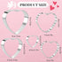 KAISHANE Love Heart Cookie Cutter Set - 5 Pieces Stainless Steel Heart Shaped Biscuit Pastry Cutters