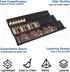 Expandable Spice Drawer Rack Organizer Insert, Multi Tier Adjustable Shelf for Kitchen Cabinet Storage