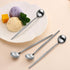 4 PCs 6.7 Inches Stainless Steel Coffee Spoons - Matte Finish Long Handle Iced Tea & Espresso Mixing Spoons