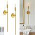 Lumpro 27-inch Large Wall Candle Sconces with Remote Controlled Flameless LED Taper Candles,