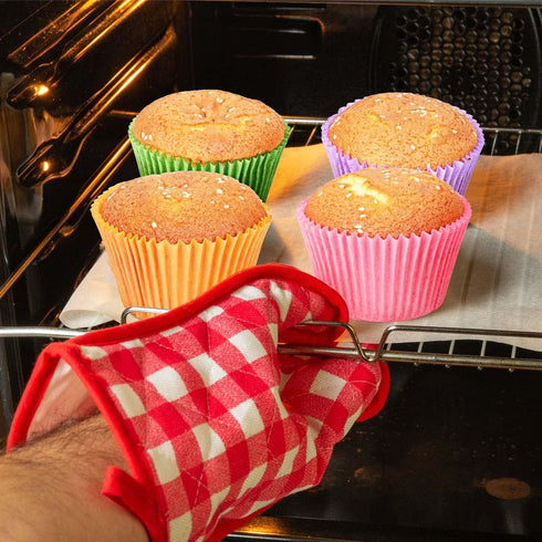 Gifbera Bright Rainbow Jumbo Cupcake Liners, 400-Count Large Colorful Paper Baking Cups