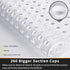 Yimobra Non Slip Bath Mat, 34.5"x15.5" Long Tub Mat with Suction Cups, Machine Washable, White