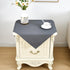 Small Square Tablecloth 24x24 Inch Washable Polyester Side Table Cloth Solid Grey