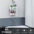 Meangood Shower Caddy 10.4" x 4.5" x 22.04", Hanging Organizer Over Shower Head for Shampoo, Conditioner with Hooks