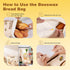 Nedsewor 2 Pack 17inx13in Reusable Beeswax Bread Bags for Sourdough, Bread Bags for Homemade Bread, XL Natural Beewax